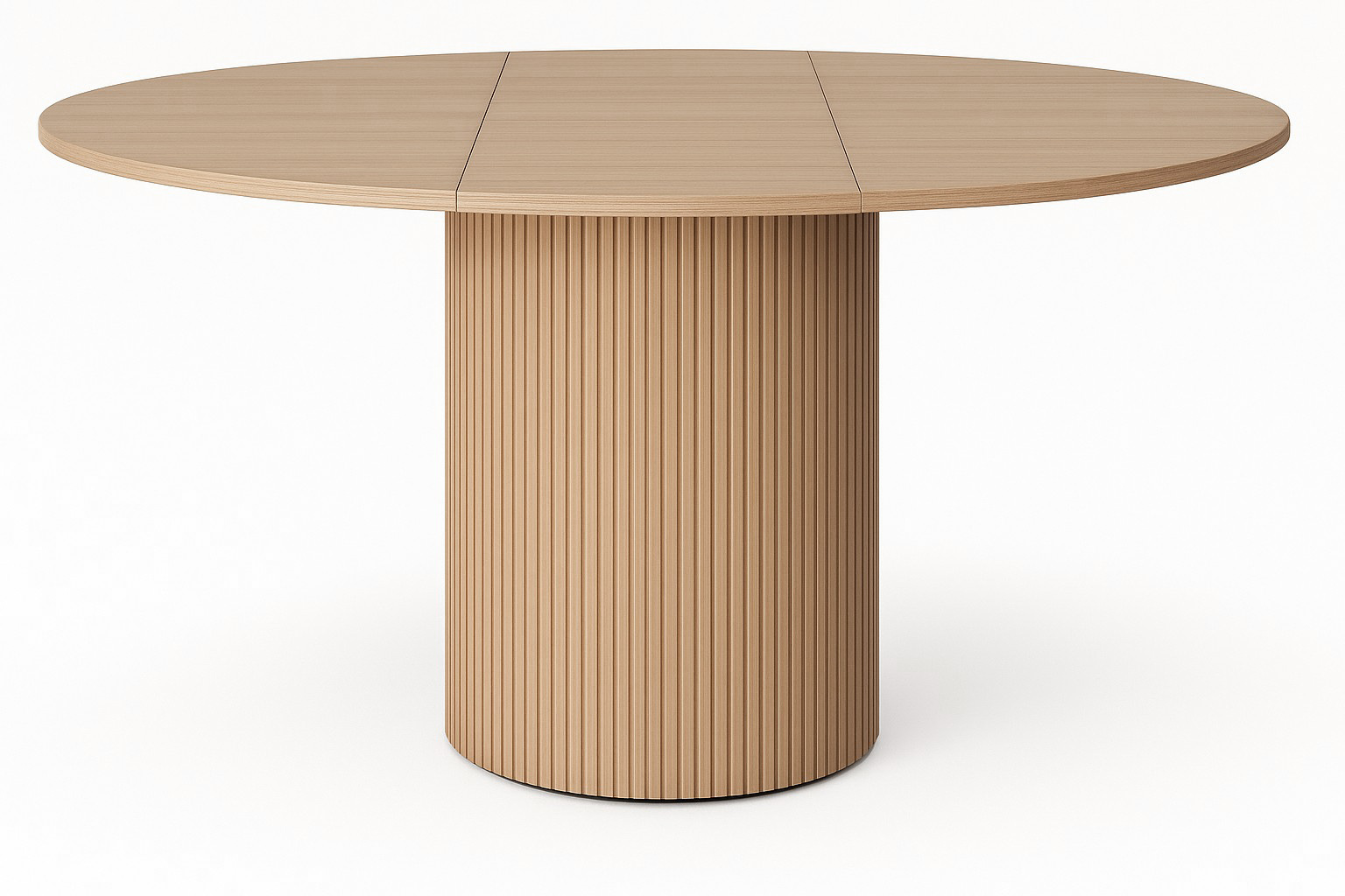 Runt f�rl�ngningsbat matbord �130-170 cm i whitewash