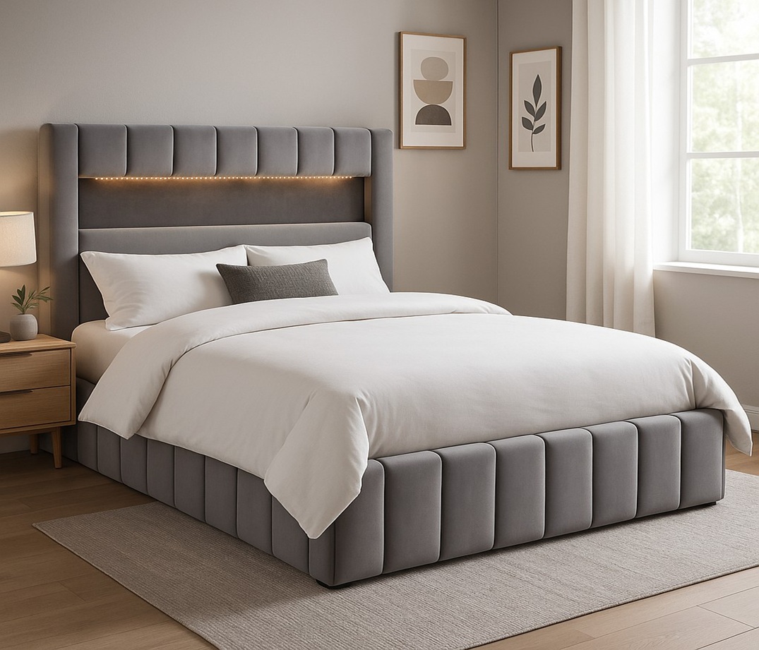 S�ngram med led-belysning 160x200 cm