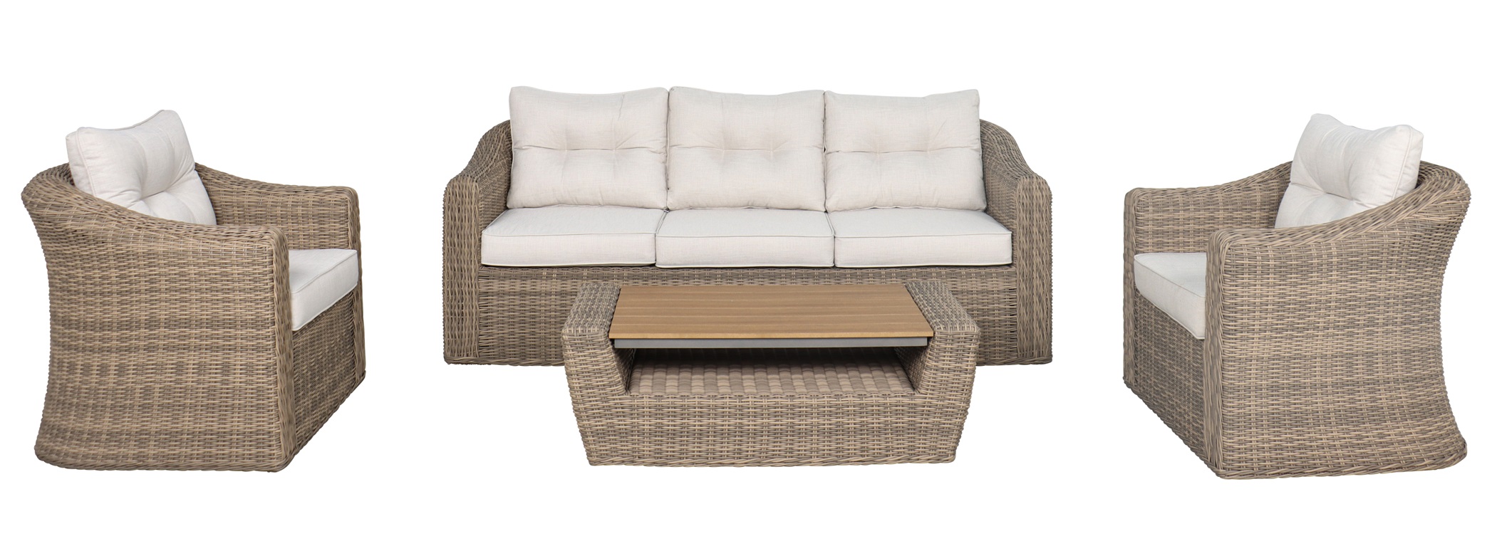 Utegrupp lyx med ljusa dynor - St Tropez Utegrupp lyx med ljusa dynor - St Tropez