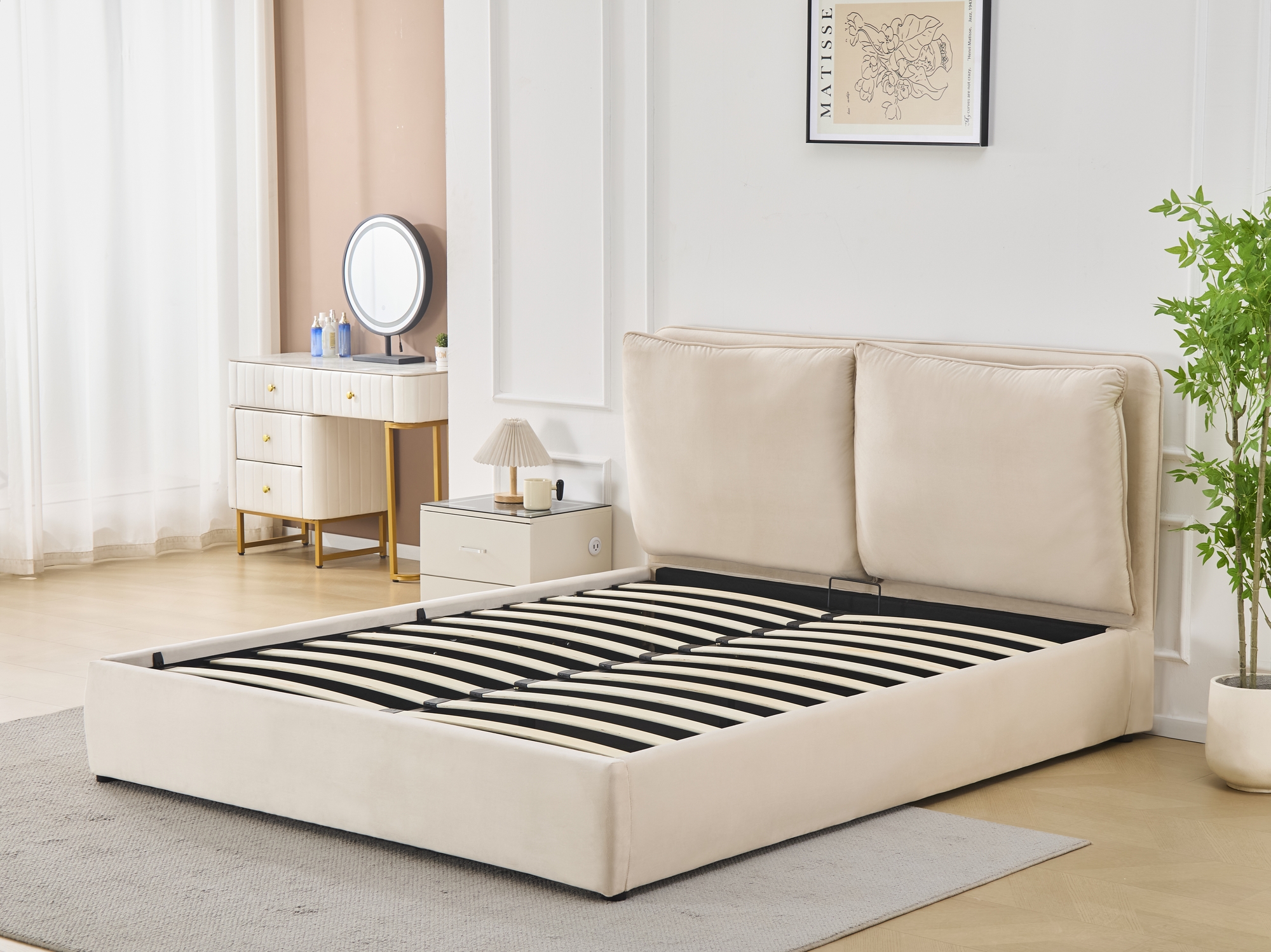 S�ngram lyx 160 x 200 cm - Beige