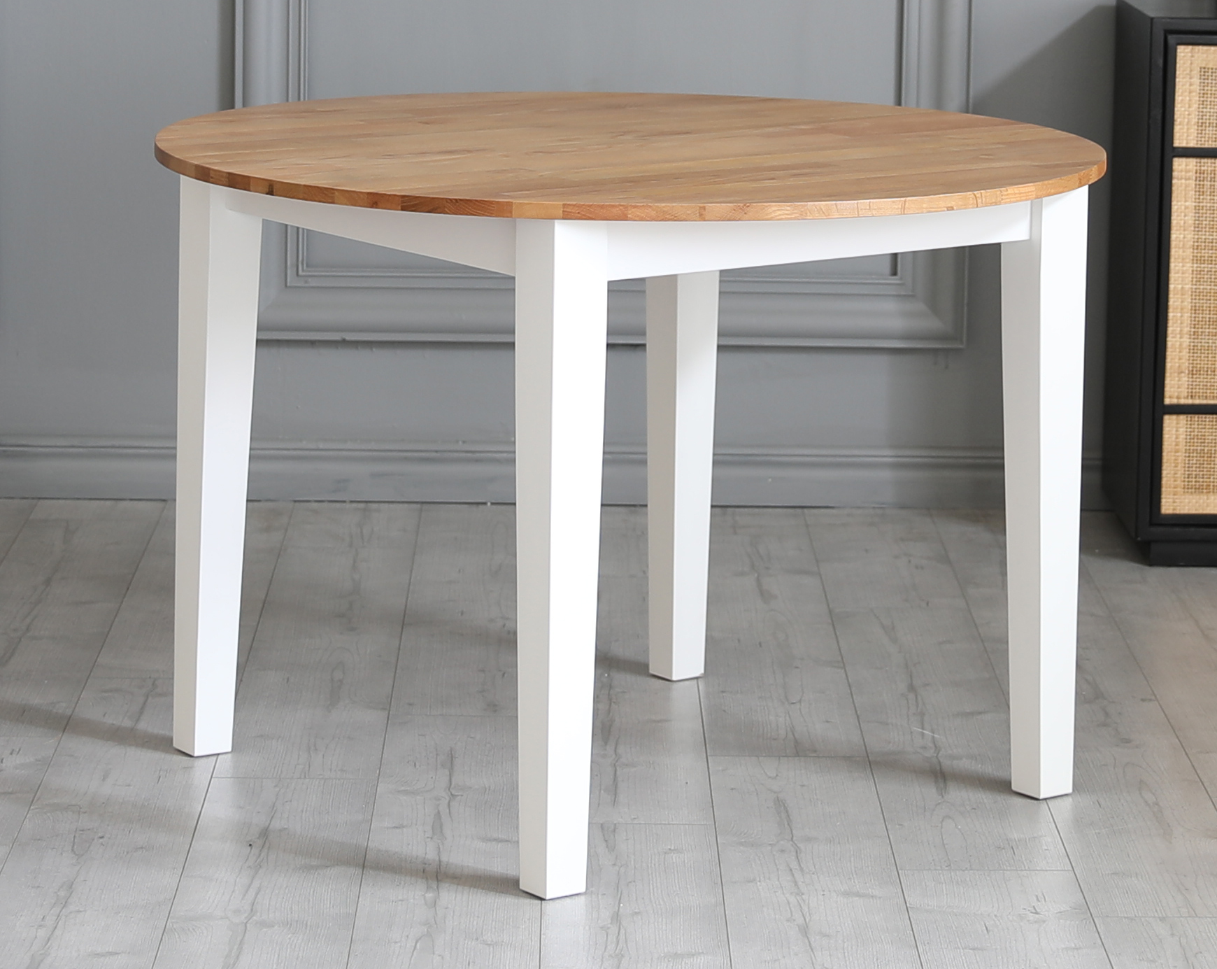 Matbord 110 cm ek vit