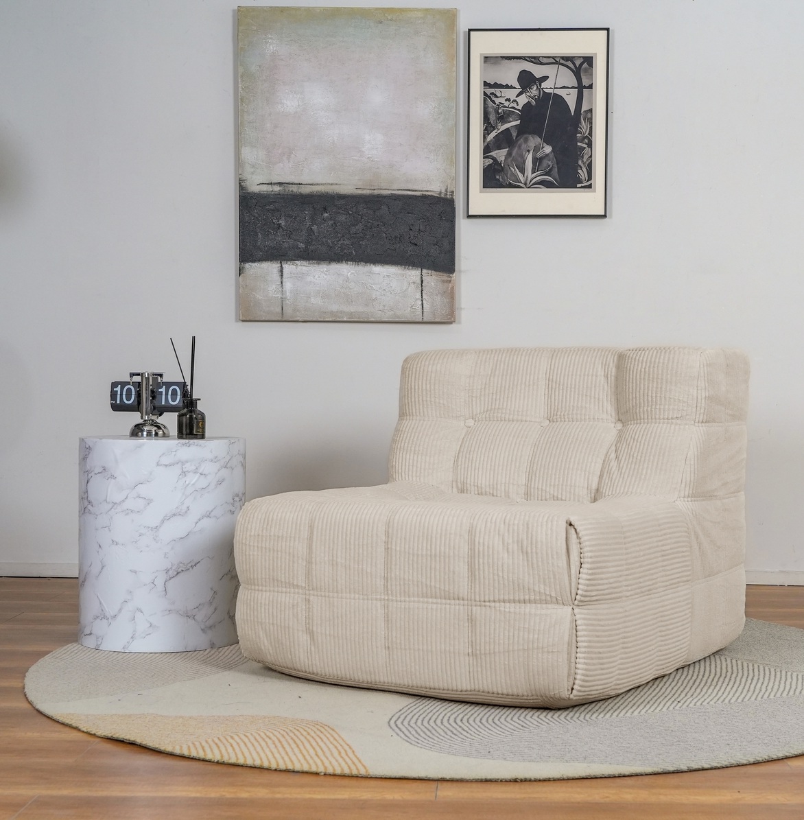 Lounge f�t�lj beige manchester - Vera