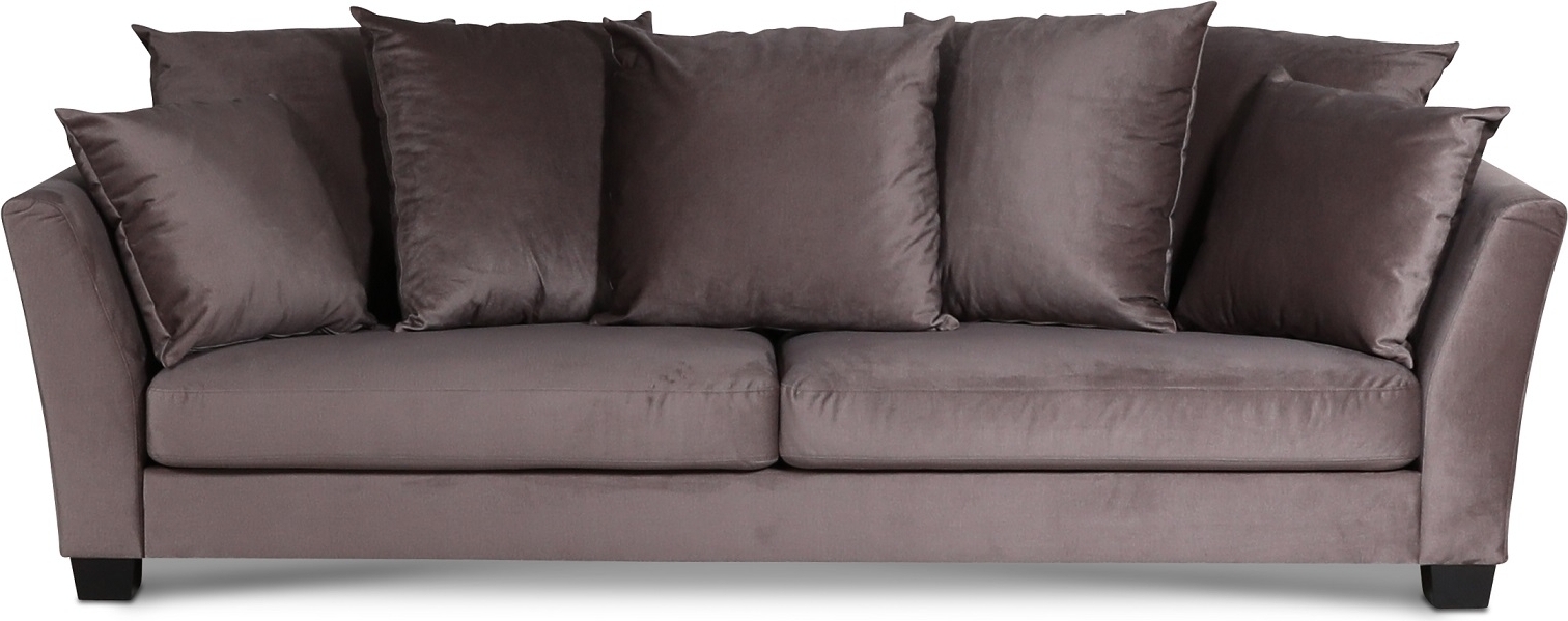Soffa 3-sits 255 cm färg mullvad + Möbeltassar Soffa 3-sits 255 cm färg mullvad + Möbeltassar