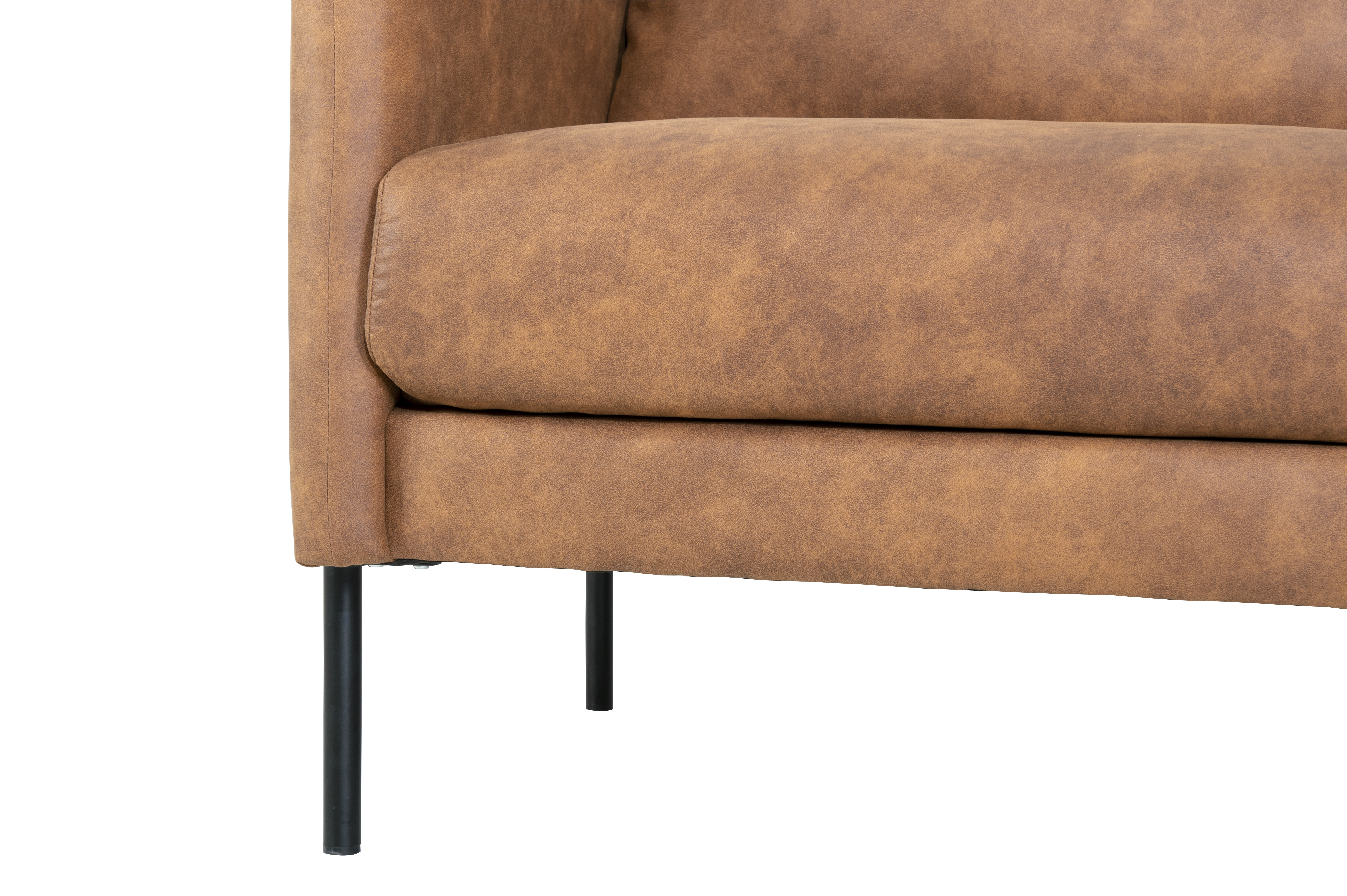 Soffa i brunt ecolder 156 cm