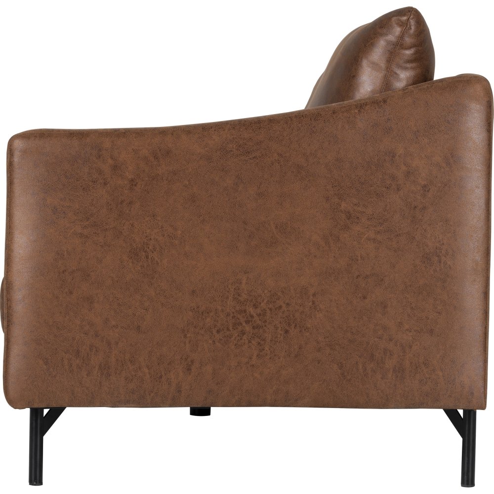 Soffa brun vintage 3-sits 223 cm + Textilrengöring för möbler Soffa brun vintage 3-sits 223 cm + Textilrengöring för möbler