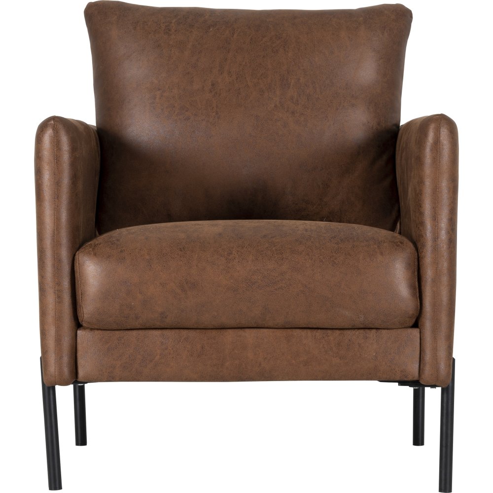 Kingsley fåtölj - Brunt ecoläder + Fläckborttagare för möbler Kingsley fåtölj - Brunt ecoläder + Fläckborttagare för möbler