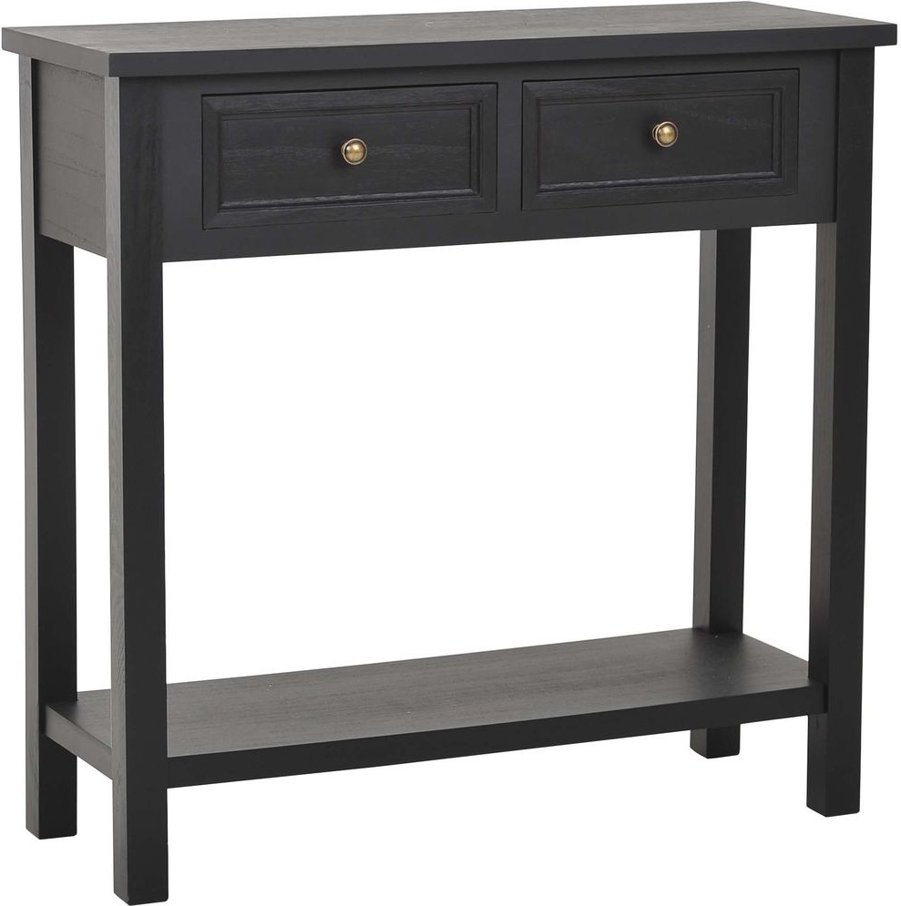 Konsolbord Bristol svart - 80 cm + Möbeltassar Konsolbord Bristol svart - 80 cm + Möbeltassar