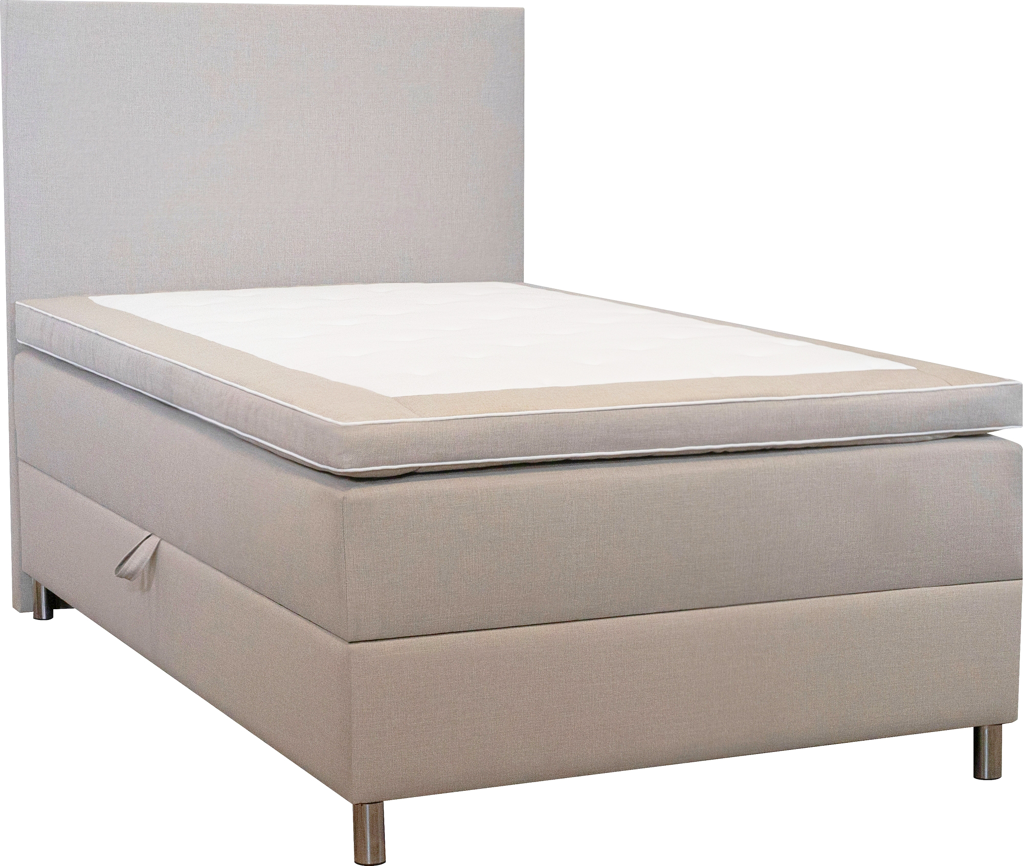 Säng 120x200 cm beige med förvaring 5 zoner pocketfjädrar Säng 120x200 cm beige med förvaring 5 zoner pocketfjädrar