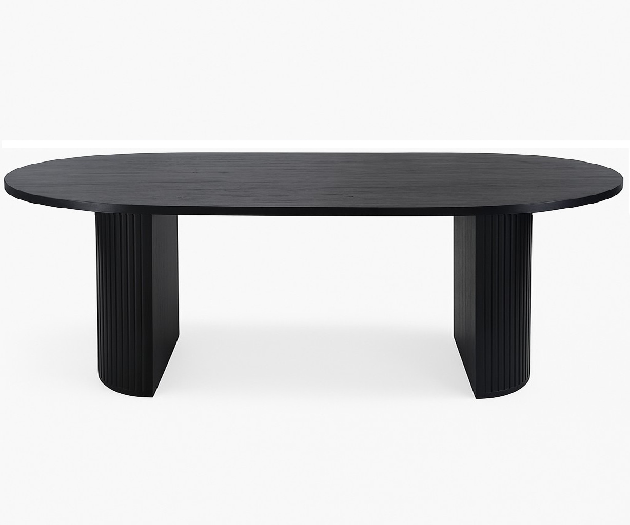 Matbord 200x90 cm svartbetsat - Bianca