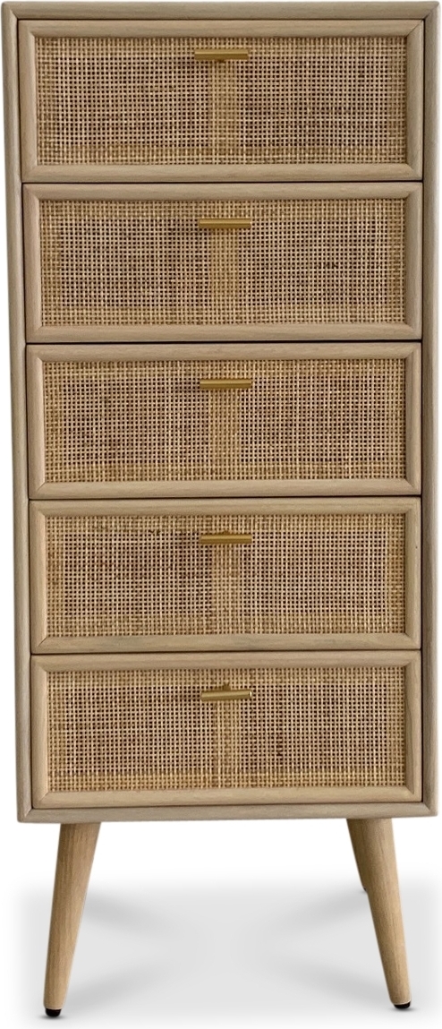 Byrå i rotting med 5 lådor - React + Möbeltassar Byrå i rotting med 5 lådor - React + Möbeltassar