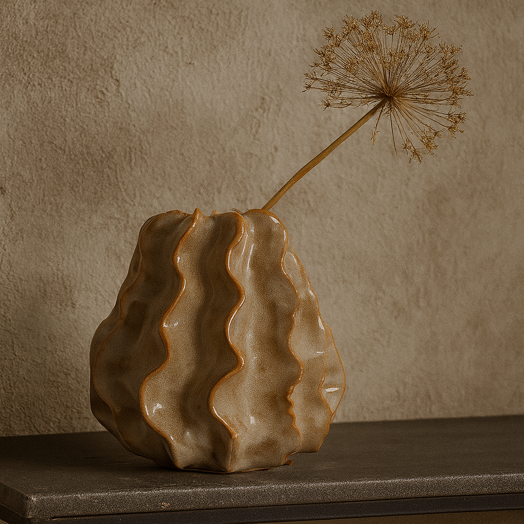 Vas Kaktus H27 cm - Brun