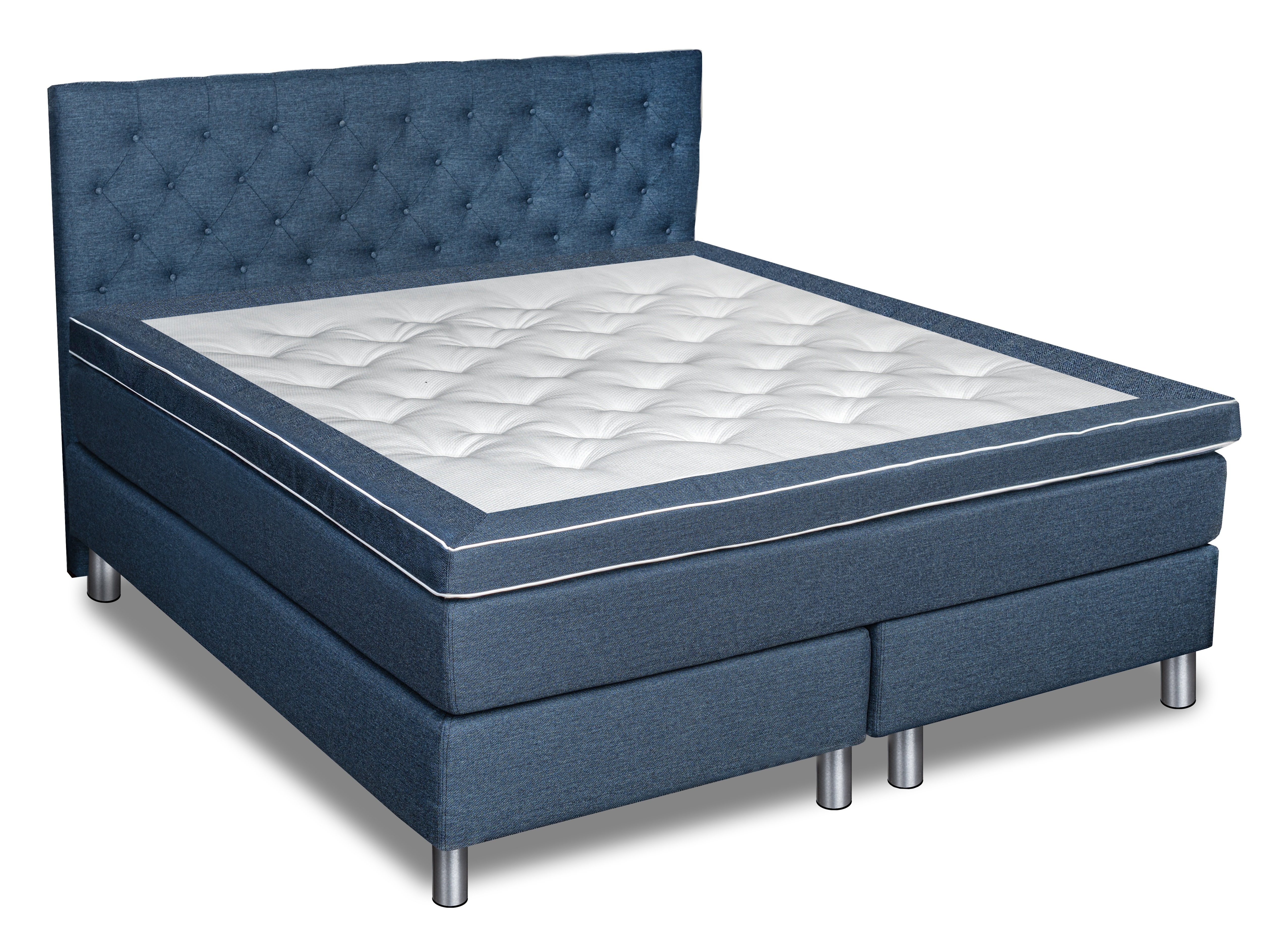 S�ng 160x200 cm 5-zons pocket - Bl�