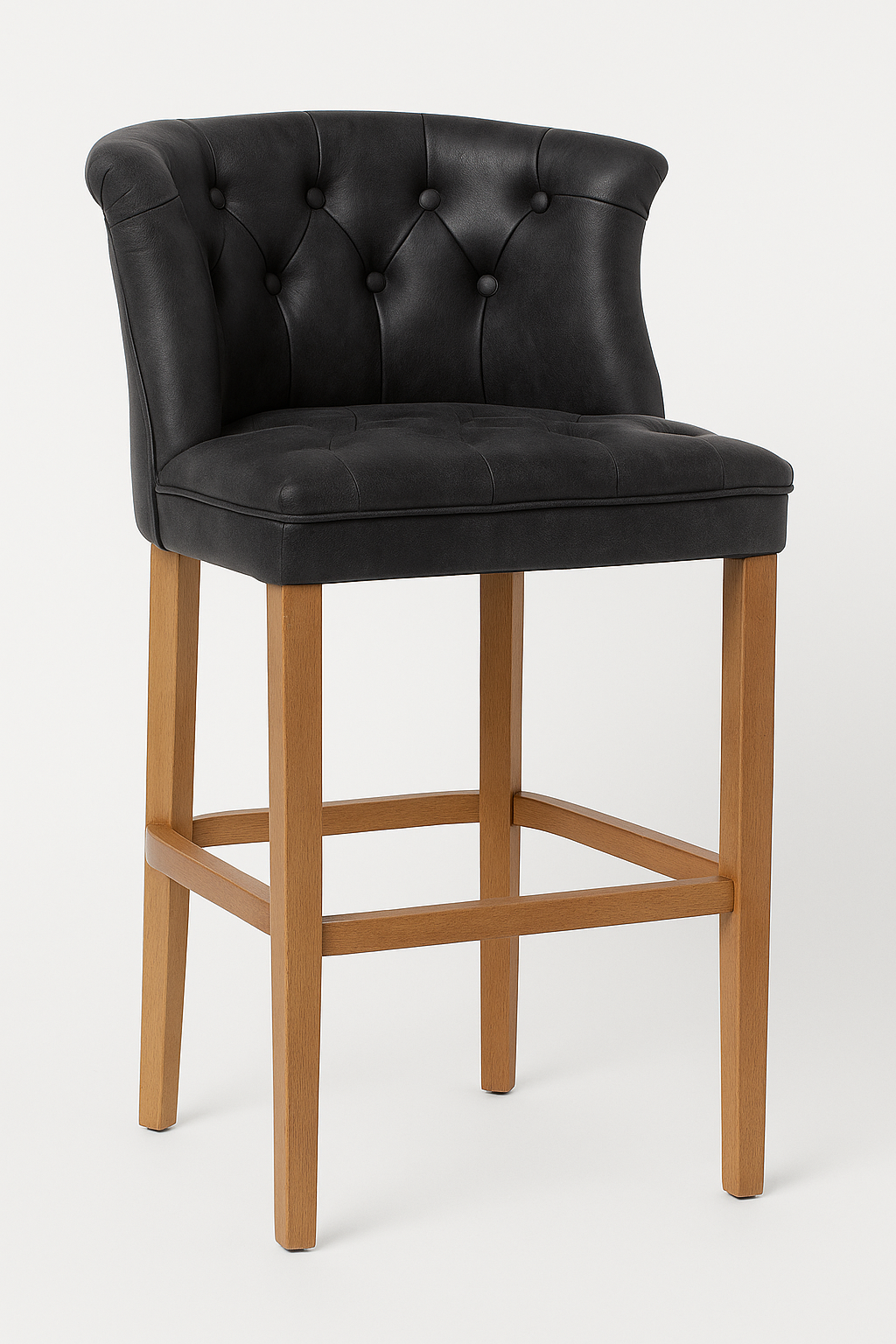 Lexington Milton barstol - Svart l�derimitation