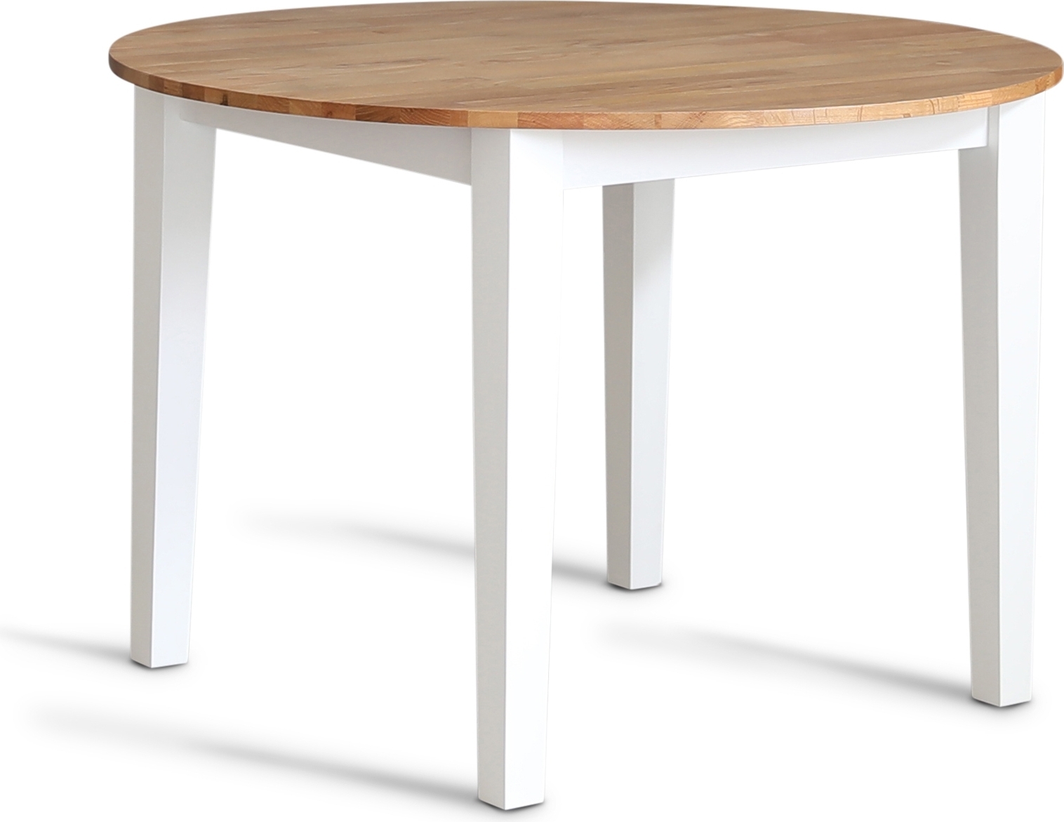 Matbord �110 cm ek vit + 4.00 x Stolsdyna