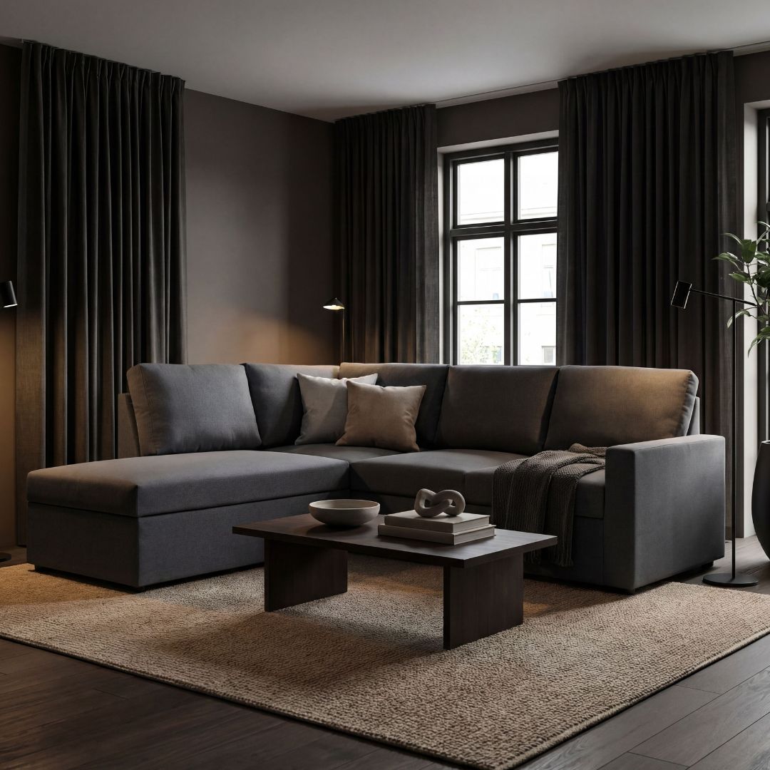 Dream hörnsoffa med bäddfunktion och förvaring - Mörkgrå Dream hörnsoffa med bäddfunktion och förvaring - Mörkgrå