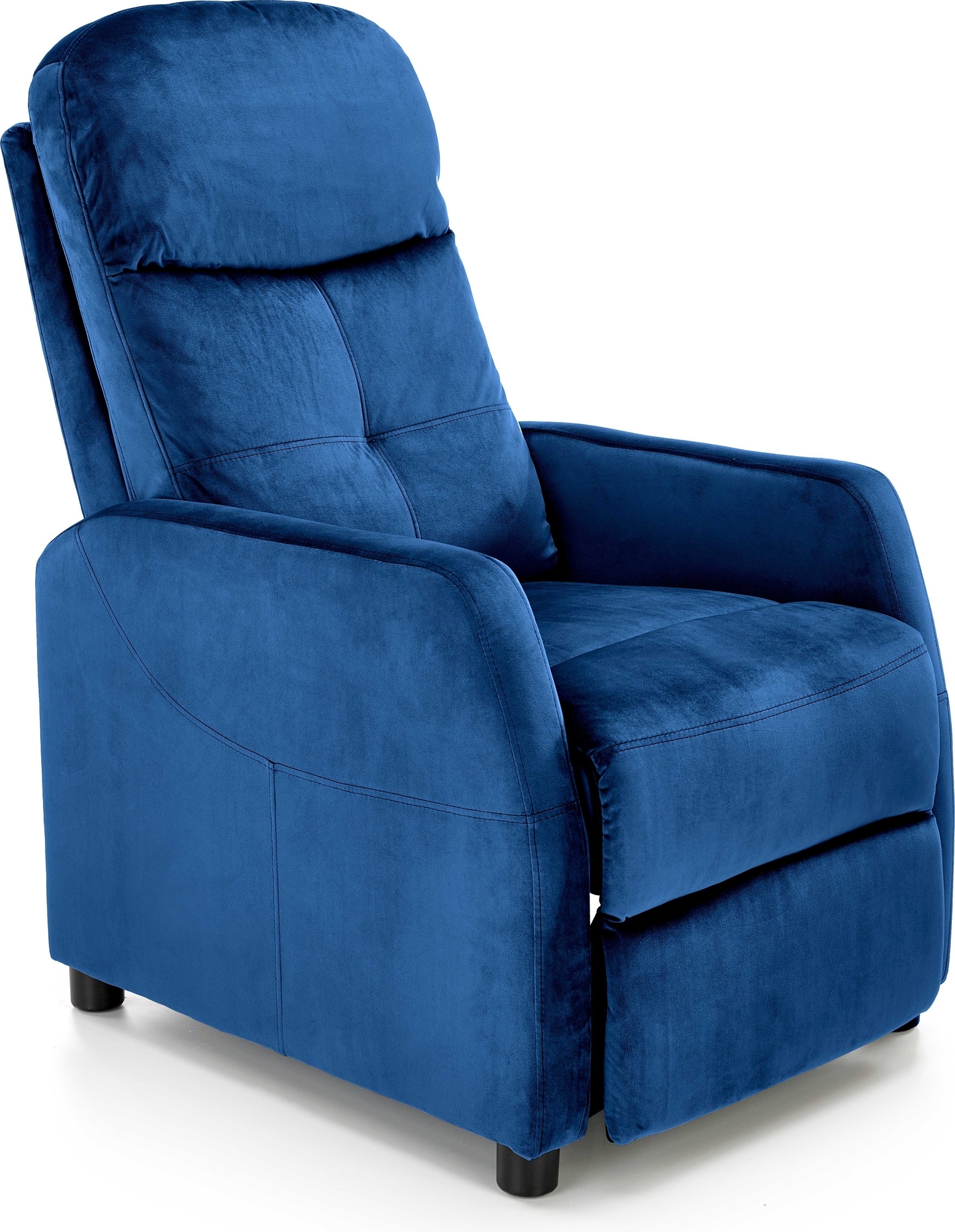 Gunvor reclinerf�t�lj i bl� sammet