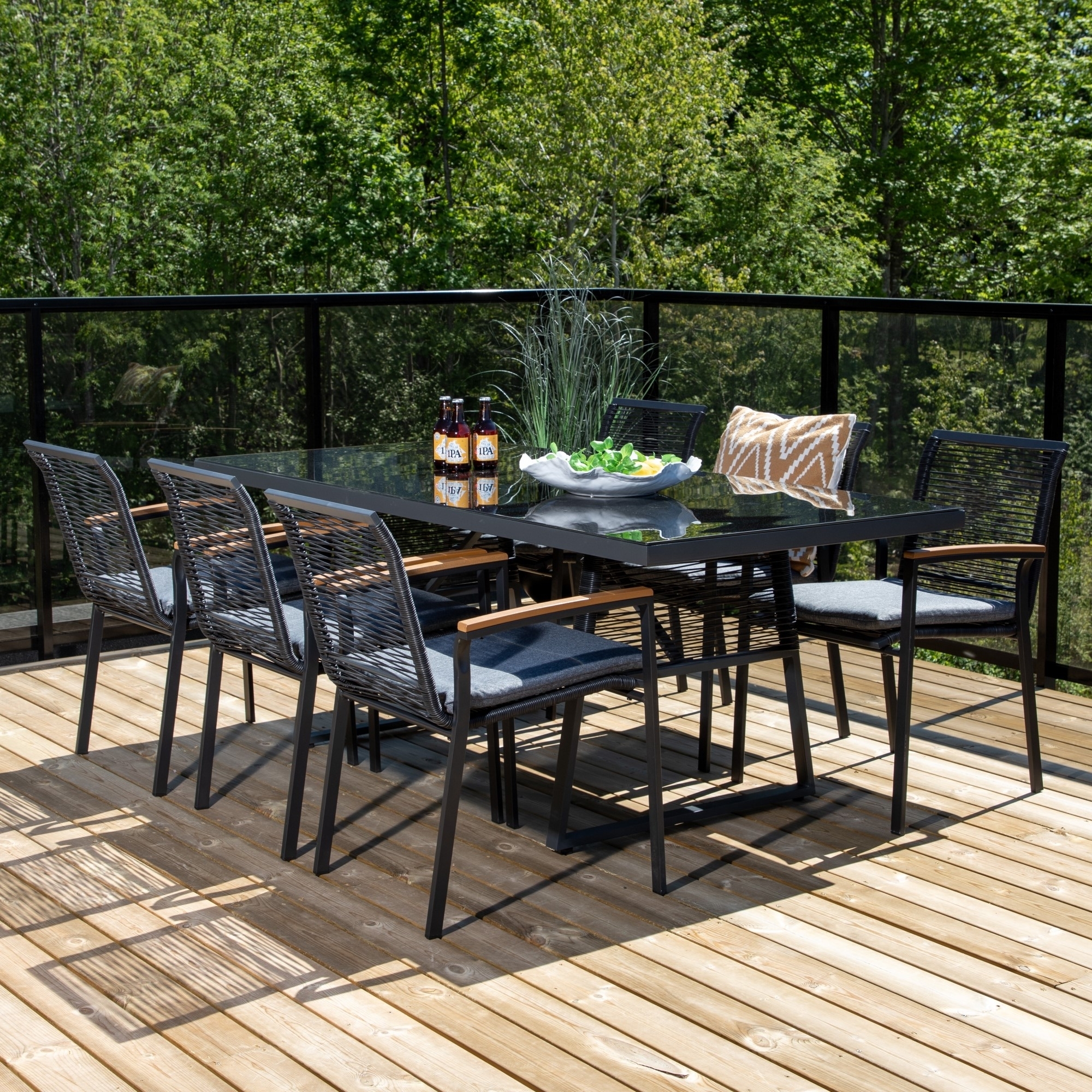 Dallas matbord 193 x 90 cm - Svart