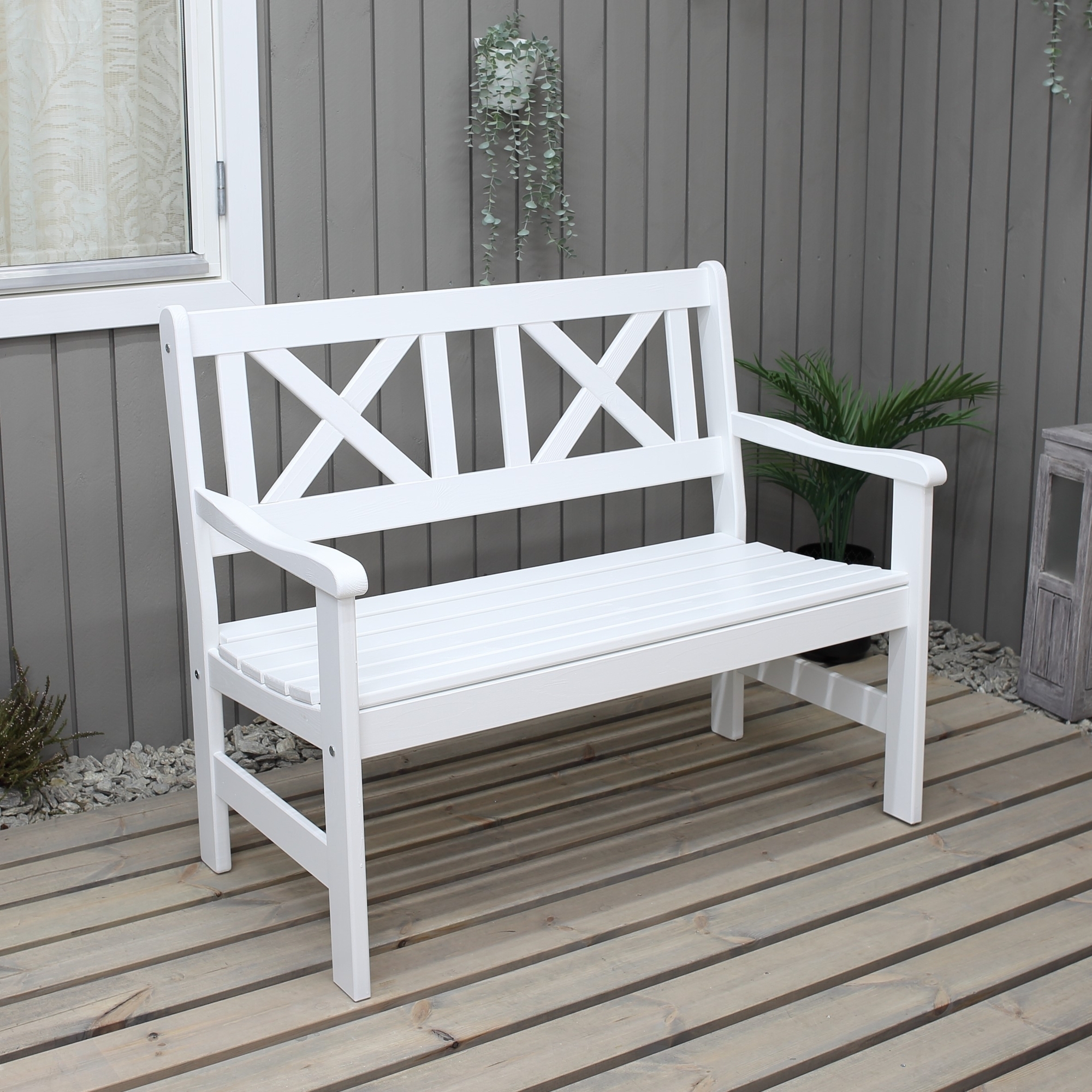 Europe tr�dg�rdsb�nk 2-sits - Vit