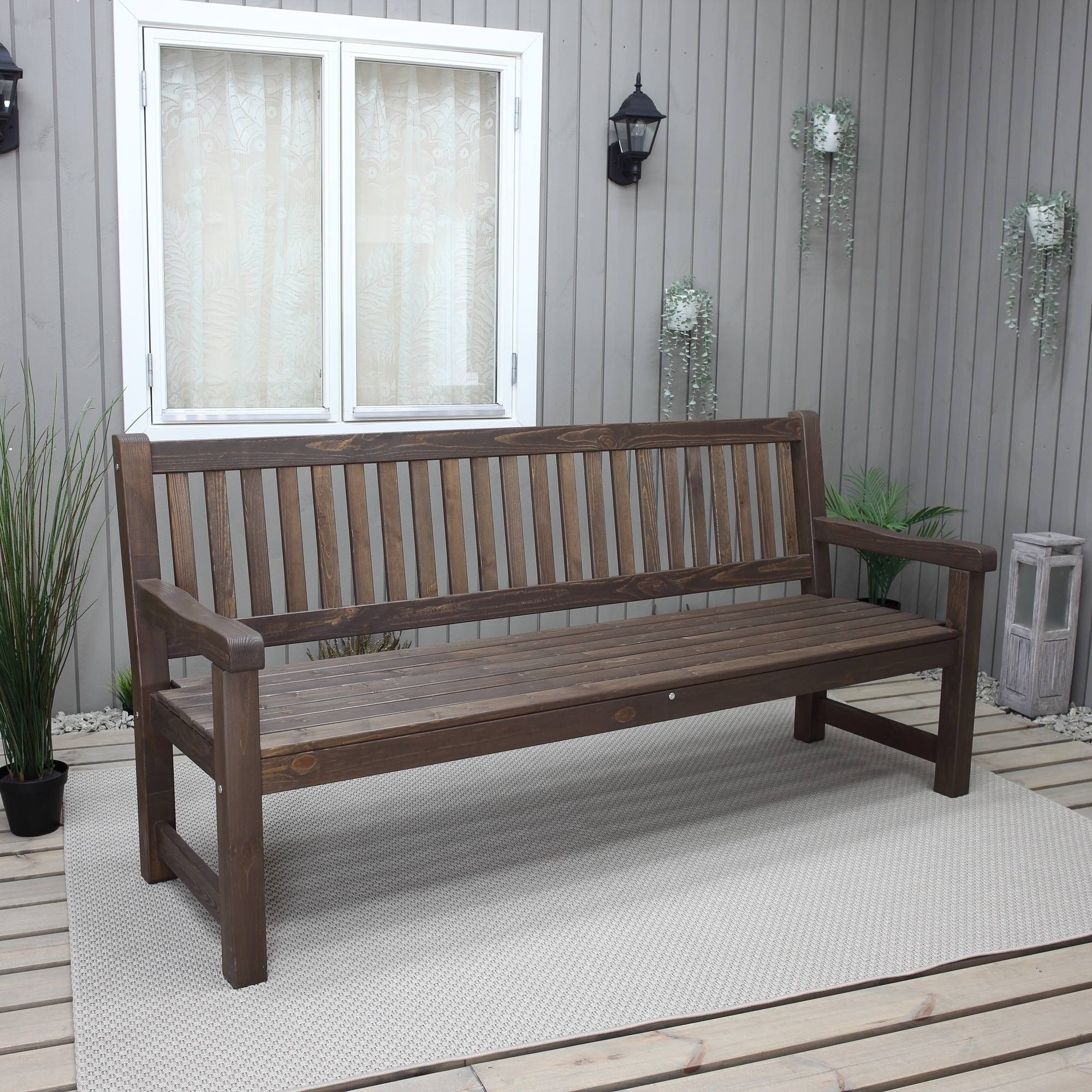 Brooklyn sittb�nk - Brun