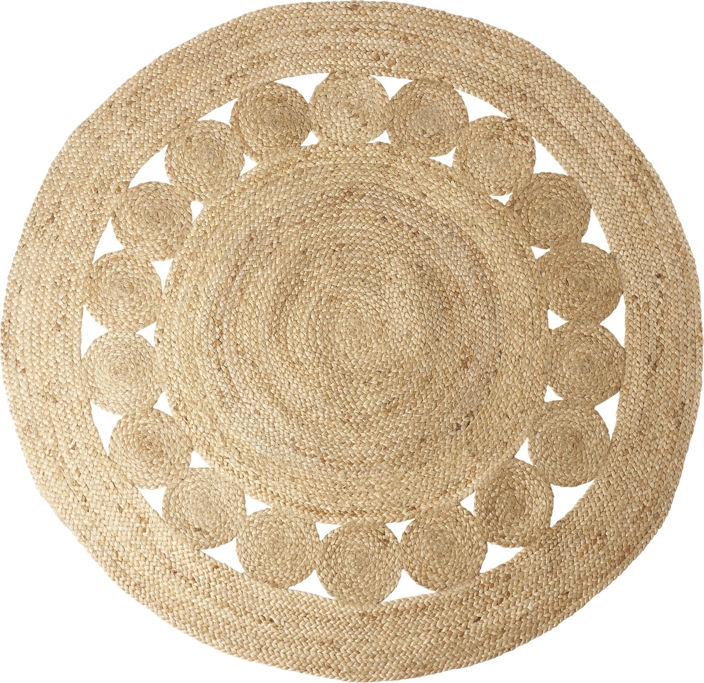 Handgjord matta Juni D150 cm - Jute