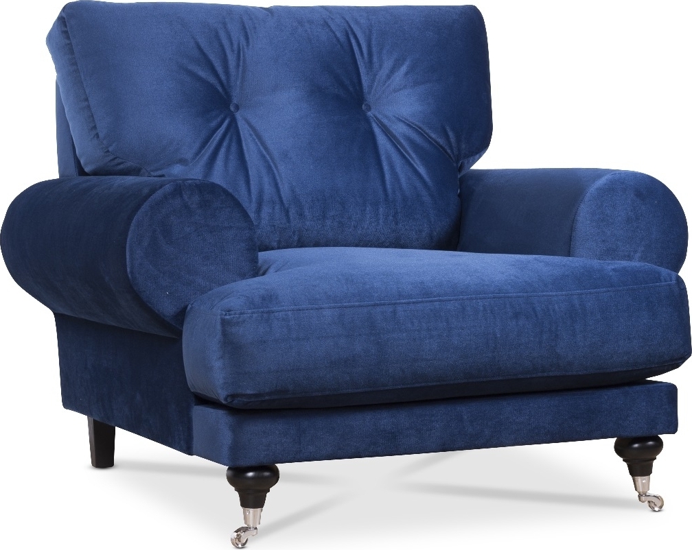 Andrew f�t�lj - M�rkbl� (sammet)