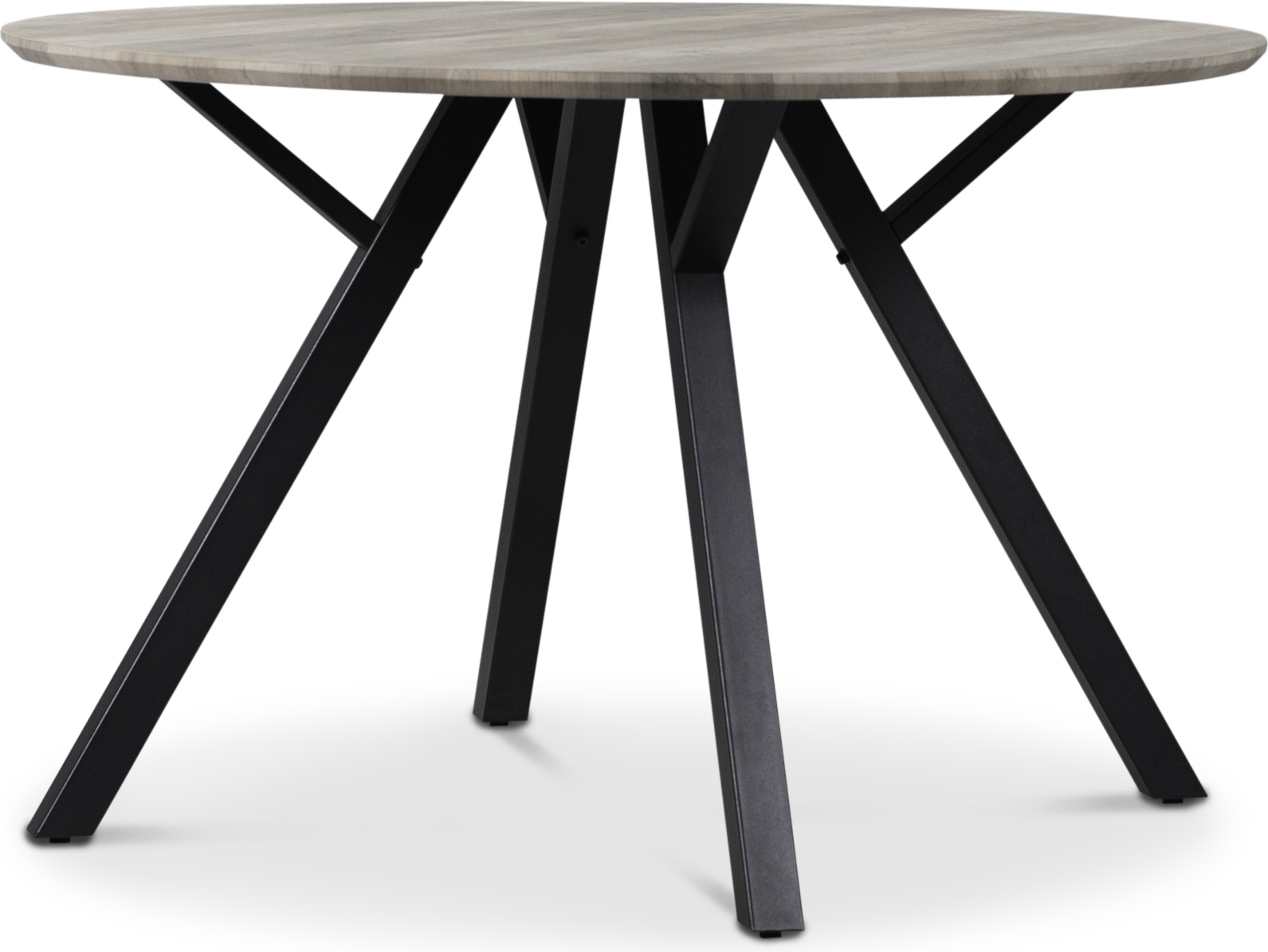 Smokey runt matbord �120 cm i whitewash