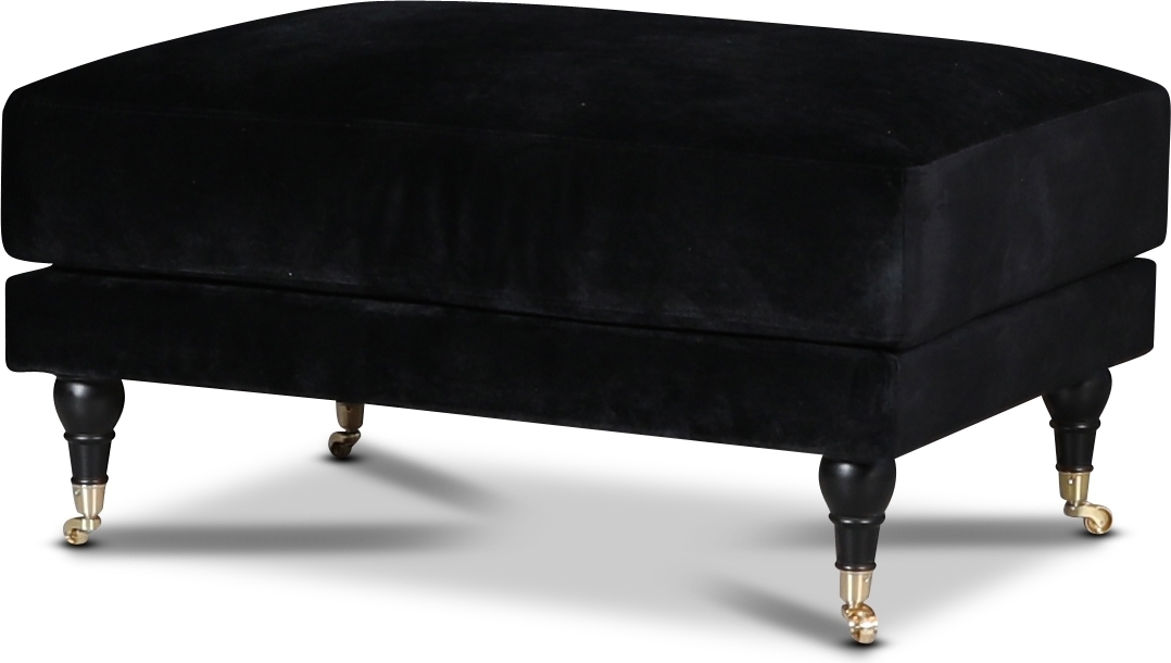 Adena Fotpall XL - Svart Sammet