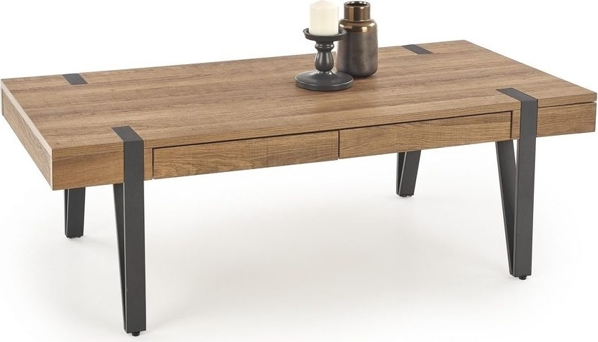 Soffbord med l�dor Valn�t/svart - Nevil + M�beltassar