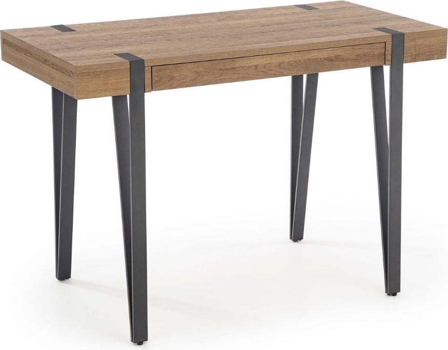 Paul Skrivbord med f�rvaring 110x55 cm - Valn�t/svart