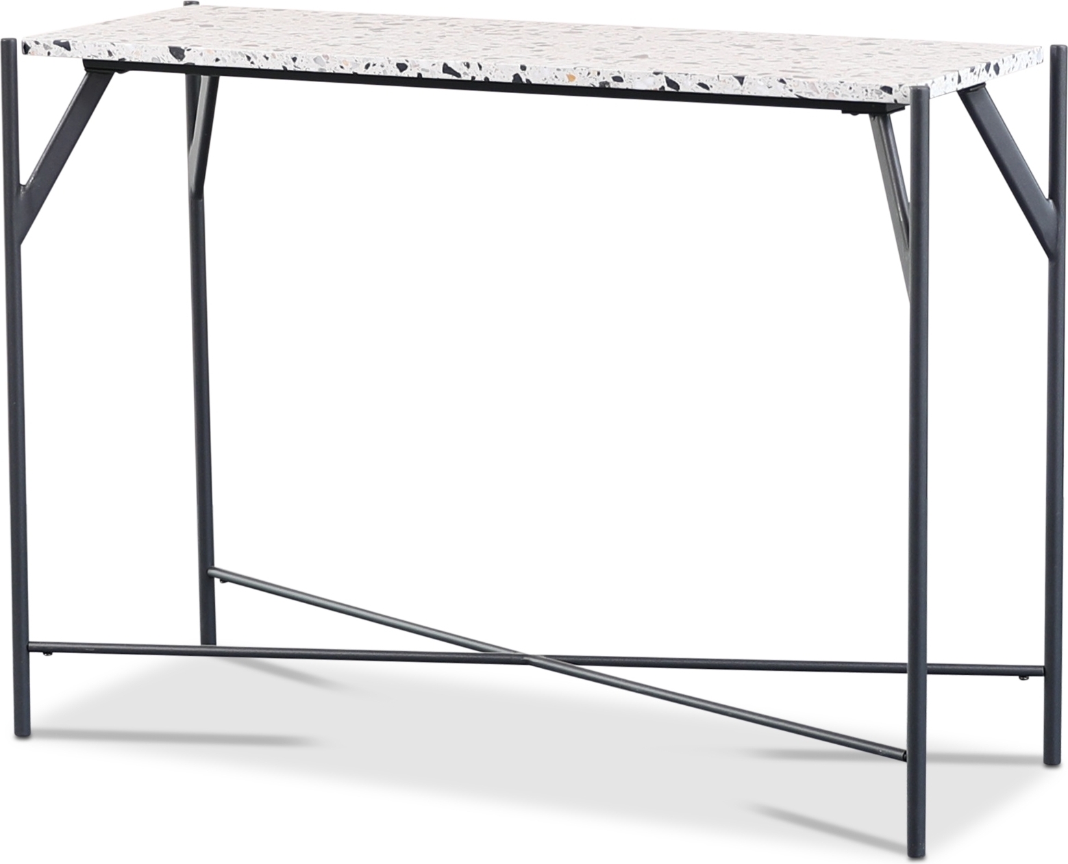 Konsolbord stenskiva svart underrede 100 cm bred