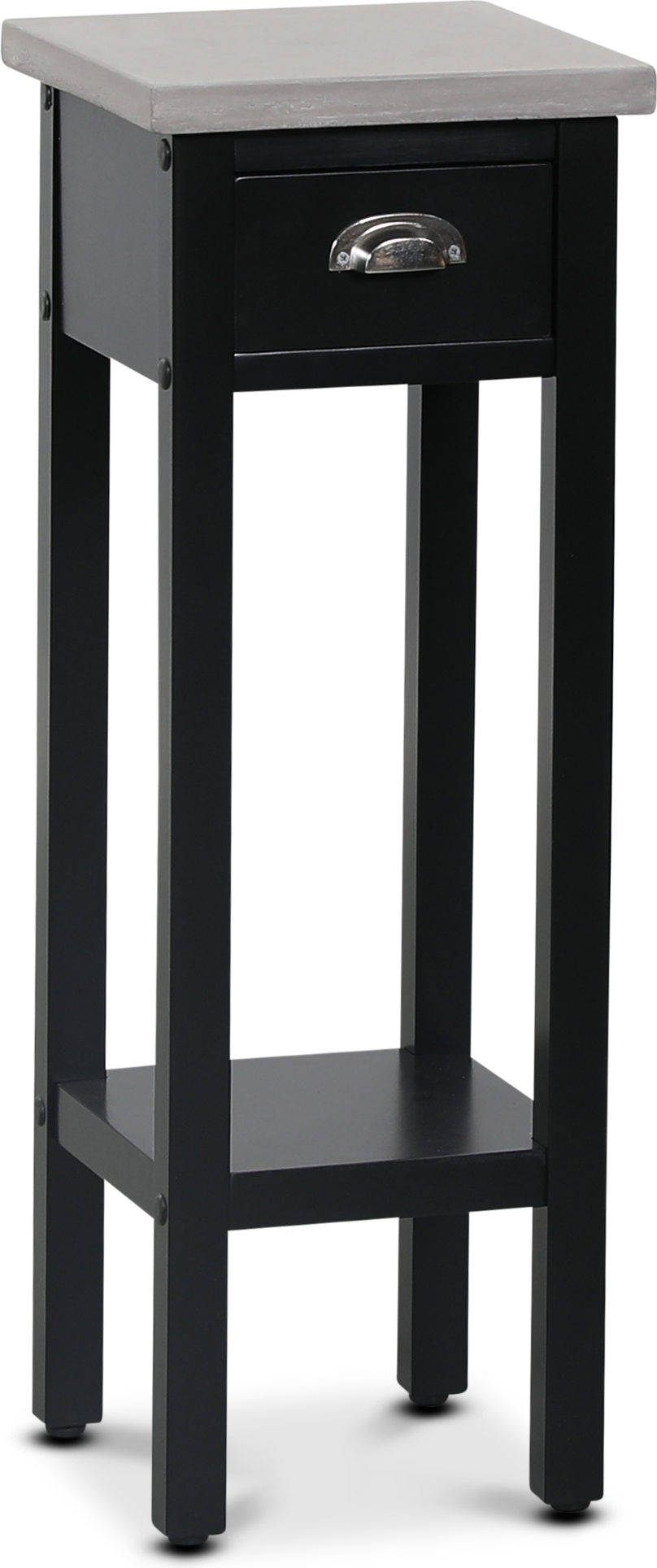 Hugo s�ngbord 70 cm h�gt - Svart / gr� topp + M�beltassar