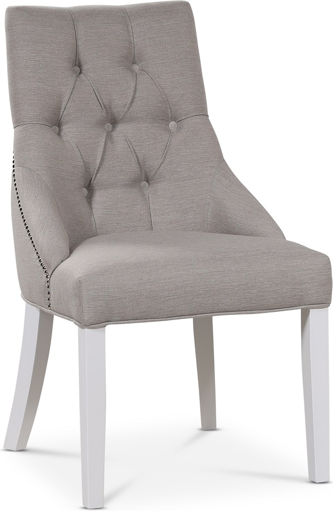 Matstol med handtag (Beige/vit)