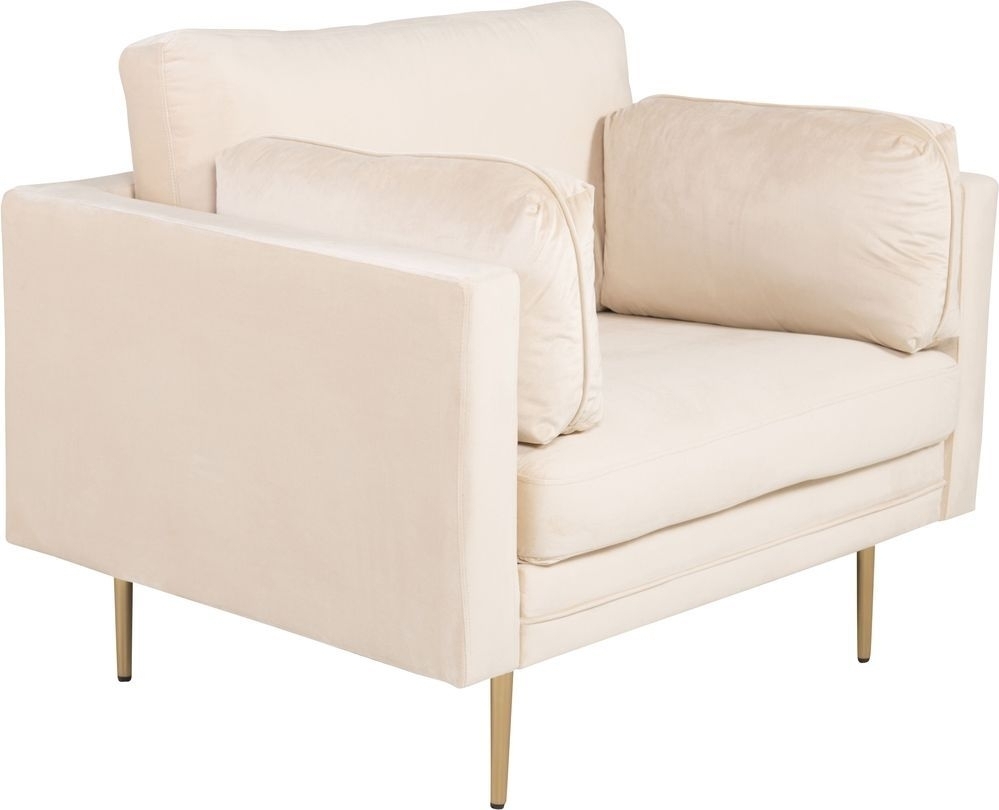Savanna fåtölj - Beige (sammet)/mässing Savanna fåtölj - Beige (sammet)/mässing