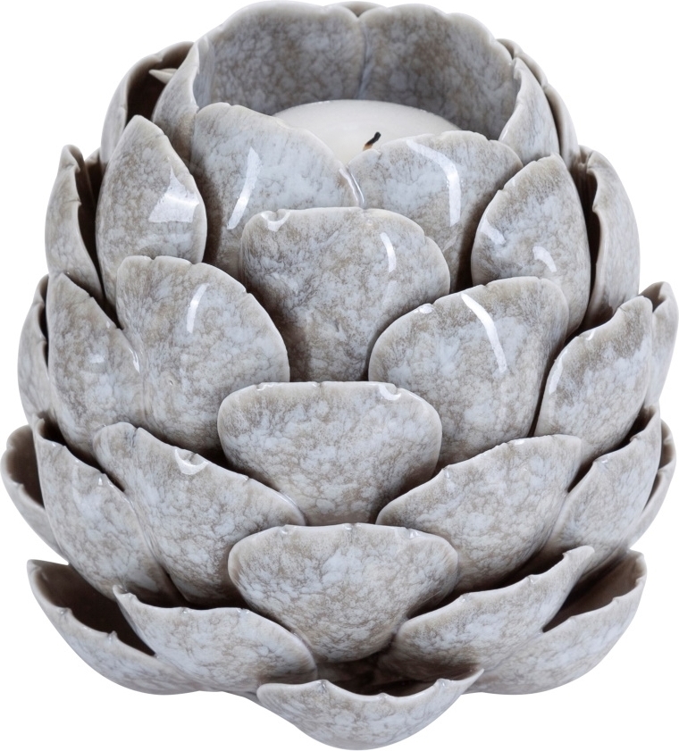 Shelly ljuslykta - Beige