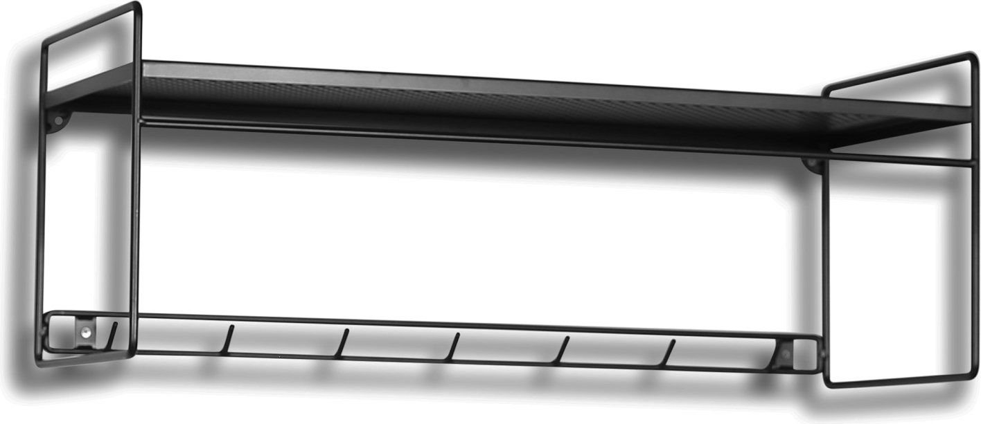 Alex hatthylla i metall - Svart