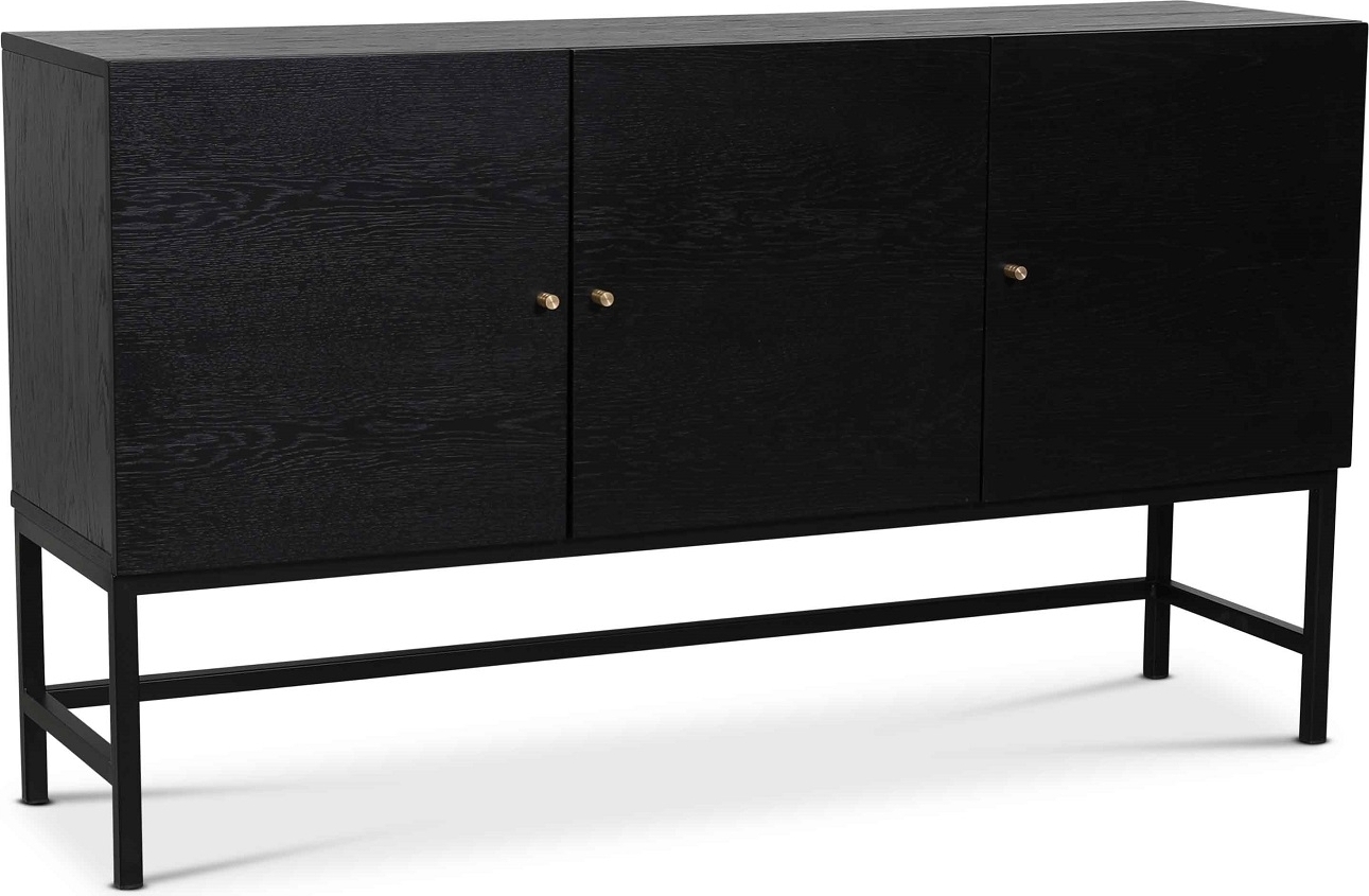 Carl sideboard med 3 d�rrar - Svartbetsad ask