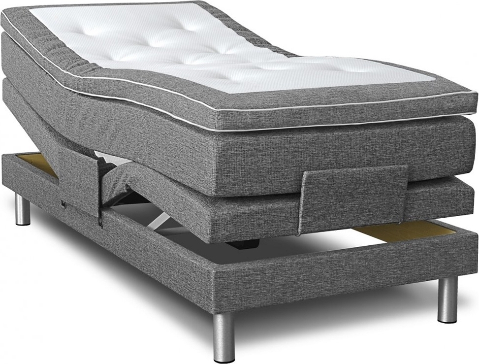 Ställbar säng 7-zons grå 105x200 cm Ställbar säng 7-zons grå 105x200 cm