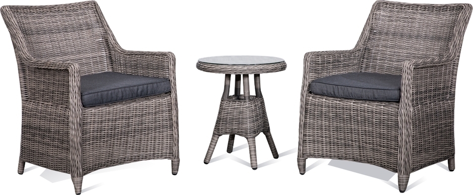 Gr�nna utem�belgrupp - F�t�ljer med bord