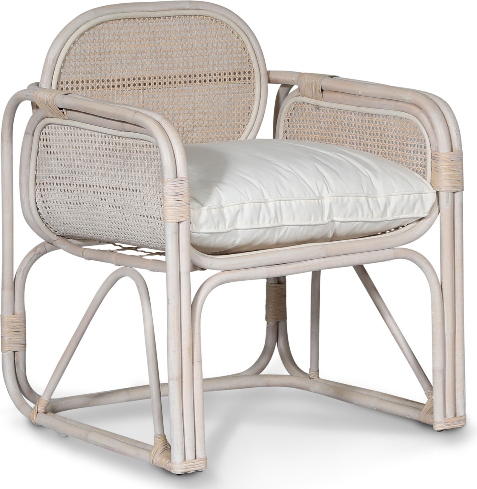 Glory Webbing fåtölj i rotting - Whitewash + Glory Webbing fåtölj i rotting - Whitewash +