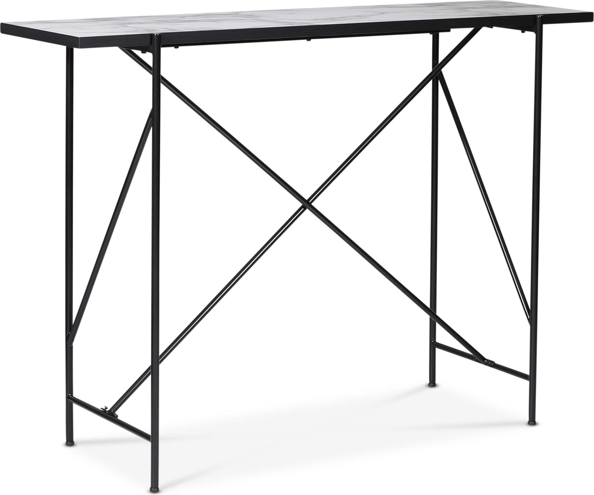 Portland barbord 140 cm - Marmor/svart + Textilv�rd f�r m�bler