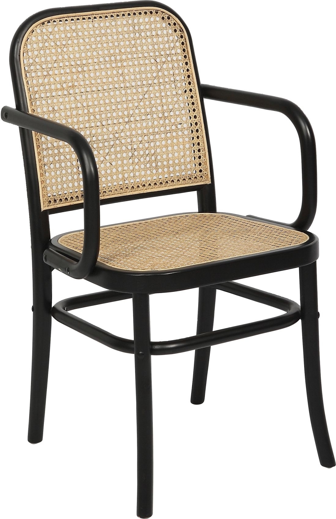 Tone karmstol i b�jtr� - Rotting/svart