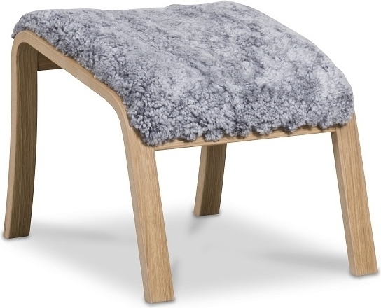 Frank fotpall i f�rskinn scandinavian grey - Oljad ek