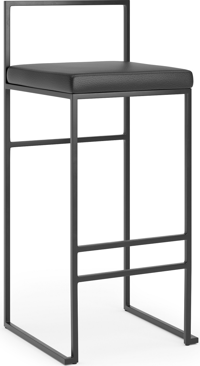 Aston stapelbar barstol med svart sits i PU + Reng�ring f�r m�bler