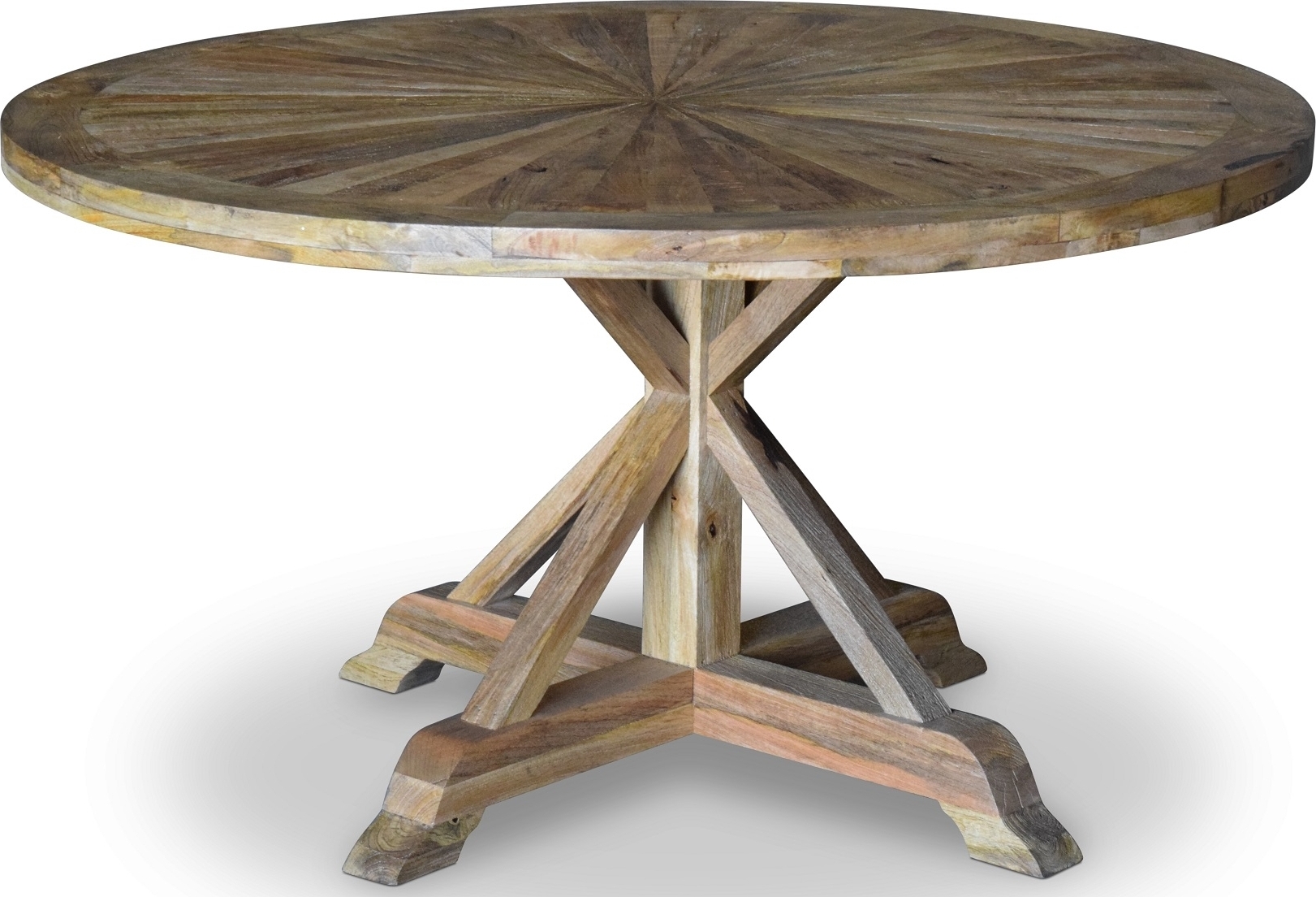 Palma runt matbord �140 cm - �tervunnet tr� + Tr�olja f�r m�bler