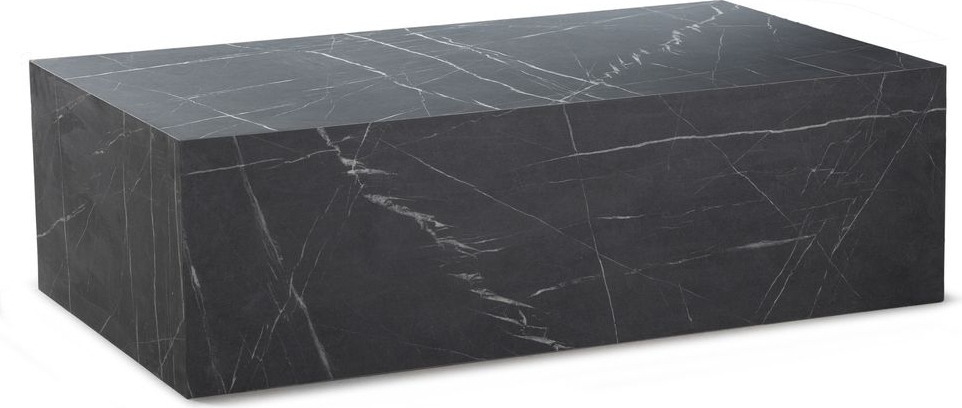 Soffbord 100 x 60 cm - Svart marmor (Laminat)
