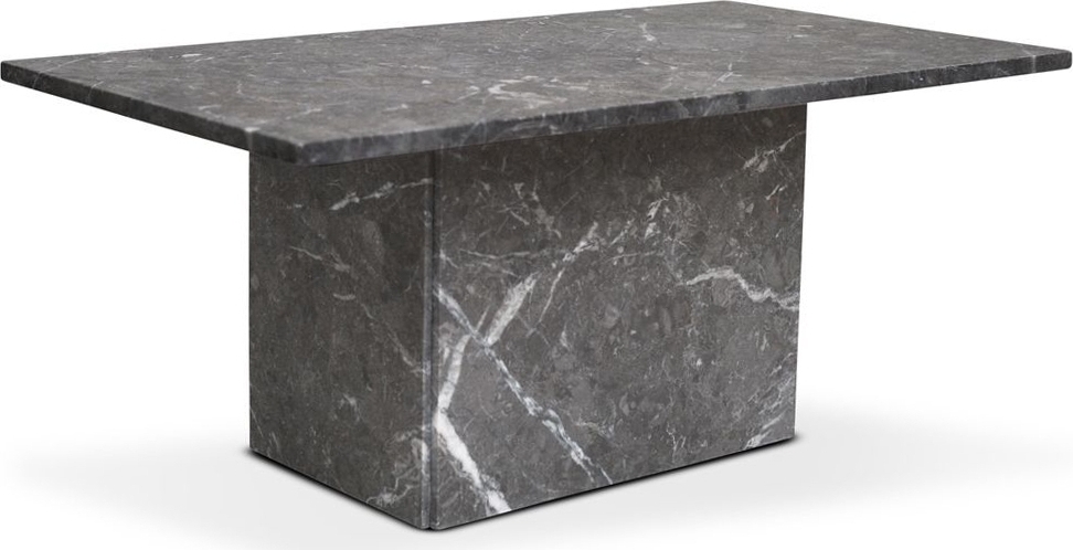 Level soffbord 110x60 cm - Gr� marmor + Textilv�rd f�r m�bler