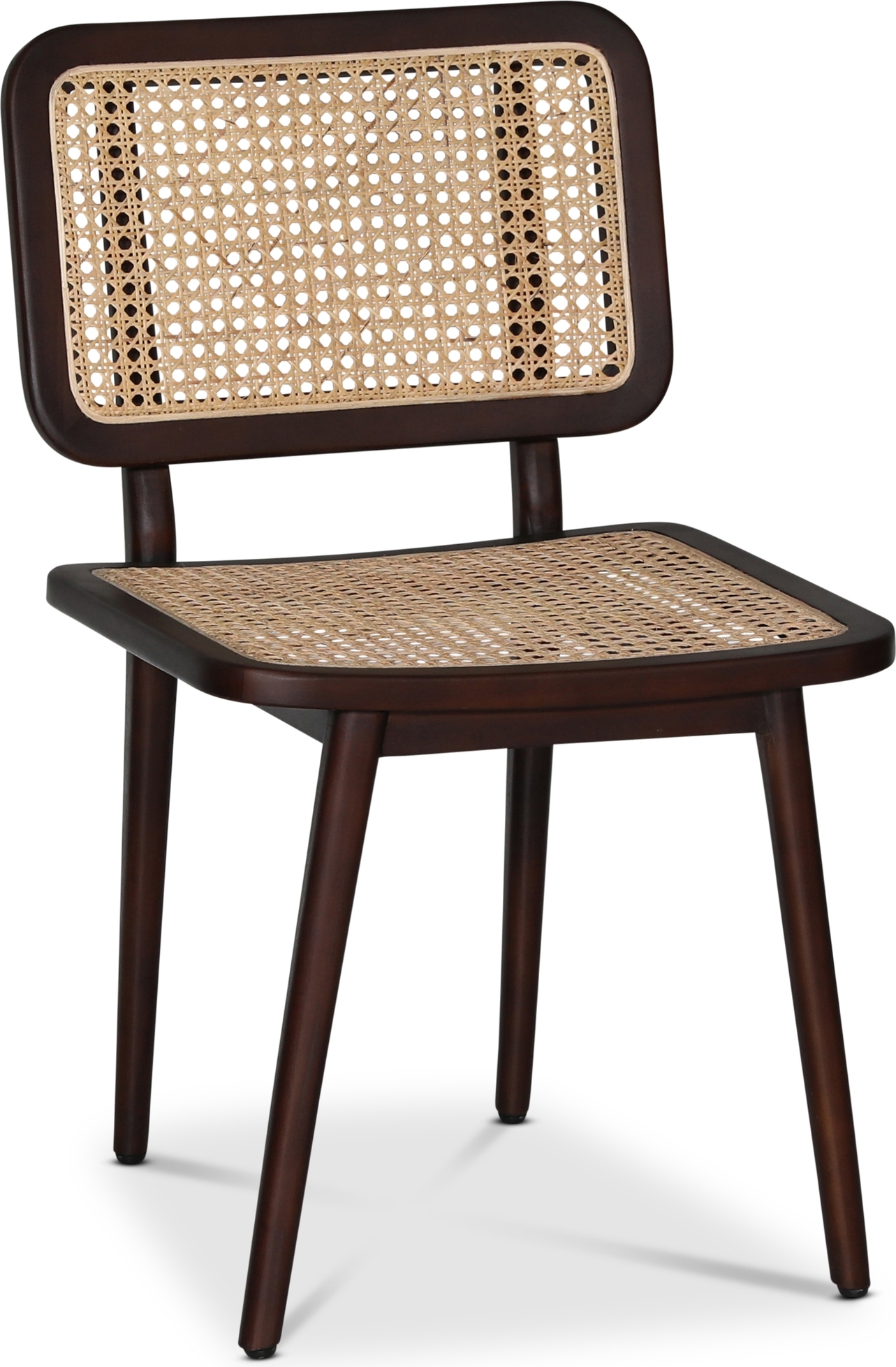 Sikn�s stol - Brun mahogny / Rotting + Textilv�rd f�r m�bler