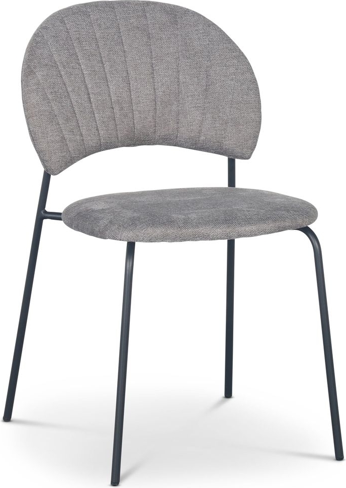 Hogr�n stol - Gr�tt tyg/svart