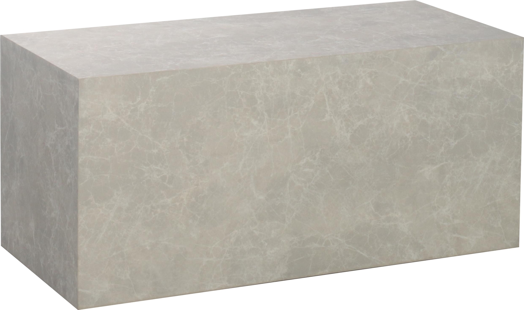 Kuben soffbord 110 x 50 cm - Beige marmor (foliering) + M�beltassar