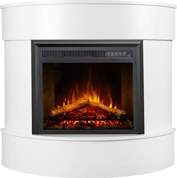 Elektrisk �ppen spis Willburn oval dekorationsbrasa - Vit